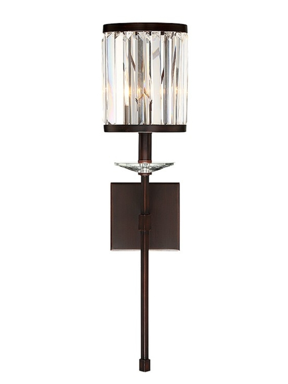NIB Savoy House Ashbourne 26" Crystal Wall Sconce Mohican Bronze 9-400-1-121